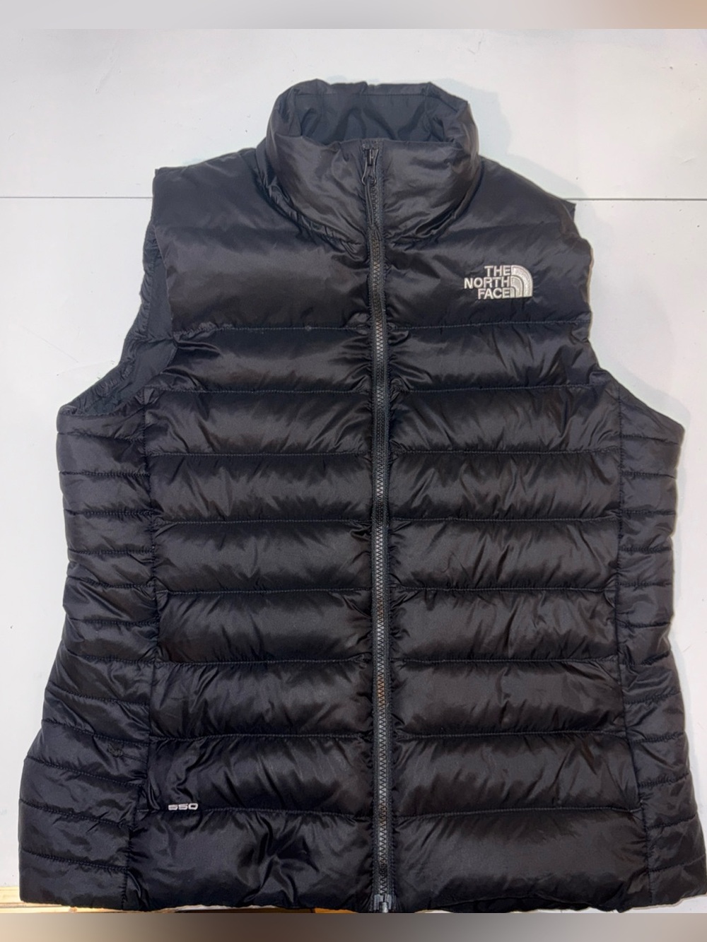 The North Face Women’s Large Puffer Vest Black Goose Down 550 Quilted